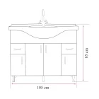 Bianca Prime 105 komplett fürdőszobabútor, sonoma tölgy színben