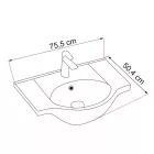 Bianca Prime 75 komplett fürdőszobabútor, sonoma tölgy színben