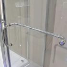 Diplon 120x80 cm aszimmetrikus szögletes tolóajtós zuhanykabin, 5 mm edzett áttetsző üveggel, 190 cm magas