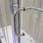 Diplon 120x80 cm aszimmetrikus szögletes tolóajtós zuhanykabin, 5 mm edzett áttetsző üveggel, 190 cm magas