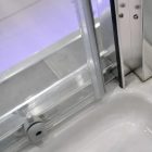 Diplon 120x80 cm aszimmetrikus szögletes tolóajtós zuhanykabin, 5 mm edzett áttetsző üveggel, 190 cm magas