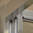 Diplon 90x90 cm szögletes harmonika ajtós zuhanykabin, 6 mm edzett üveggel, 185 cm magas