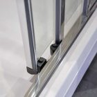 Diplon 100x80 tripla tolóajtós aszimmetrikus zuhanykabin, 5 mm edzett üveggel, 185 cm magas