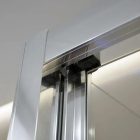 Diplon 120x80 tripla tolóajtós aszimmetrikus zuhanykabin, 5 mm edzett üveggel, 185 cm magas