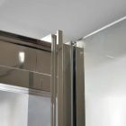 Diplon 120x80 tripla tolóajtós aszimmetrikus zuhanykabin, 5 mm edzett üveggel, 185 cm magas