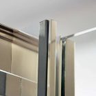 Diplon 120x80 tripla tolóajtós aszimmetrikus zuhanykabin, 5 mm edzett üveggel, 185 cm magas