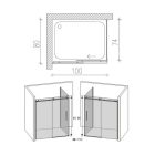 BR6610-100 X 80 CM FÉNYŰZŐ ZUHANYKABIN