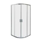 Diplon 90x90 cm íves két tolóajtós zuhanykabin 5 mm edzett matt üveggel, 190 cm magas