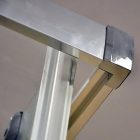 Diplon 100x80 cm aszimmetrikus két tolóajtós zuhanykabin zuhanytálcával és króm szifonnal, krómozott elemekkel, 190 cm magas