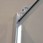 Diplon 100x80 cm aszimmetrikus két tolóajtós szürke zuhanykabin zuhanytálcával és króm szifonnal, 190 cm magas