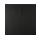 Diplon BST8301, Kő textúrájú 90x90 cm zuhanytálca, fekete színben lefolyóval 2,6 cm magas