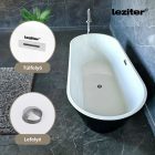 Noa szabadon álló fürdőkád 170x75x56 cm fekete