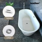 Noa fehér Ovális Térben álló akril kád 160x75x56 cm