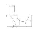Cleano monoblokkos mély öblítésű WC alsó kifolyással, tartállyal, wc tetővel
