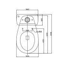 Cleano monoblokkos mély öblítésű WC alsó kifolyással, tartállyal, wc tetővel