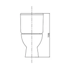 Cleano monoblokkos mély öblítésű WC hátsó kifolyással, tartállyal, wc tetővel