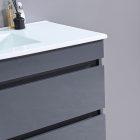 Cube 100 alsó fürdőszobabútor kerámia mosdóval 2 fiókos antracit szürke