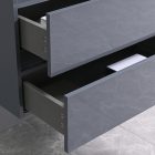 Cube 100 alsó fürdőszobabútor kerámia mosdóval 2 fiókos antracit szürke