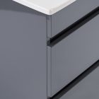 Cube 60 alsó fürdőszobabútor kerámia mosdóval 2 fiókos antracit szürke