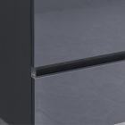 Cube 60 alsó fürdőszobabútor kerámia mosdóval 2 fiókos antracit szürke