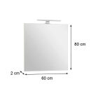 Cube 60x80 cm tükör