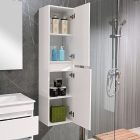 Cube Fürdőszobabútor 60 cm kerámia mosdóval (2 fiókos) tükörrel 60x80 cm magasfényű festett fehér