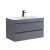 Cube 80 alsó fürdőszobabútor kerámia mosdóval 2 fiókos antracit szürke