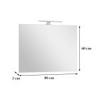 Cube 80x60 cm tükör