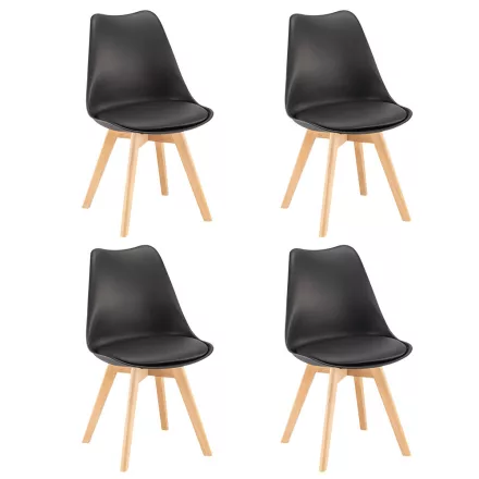 Silla étkezőszék 4 db fekete színben