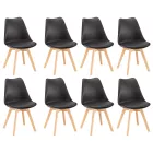 Silla étkezőszék 8 db fekete színben