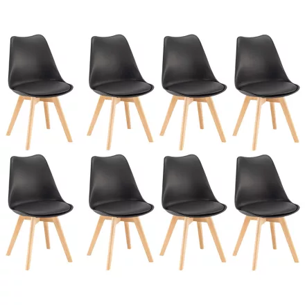 Silla étkezőszék 8 db fekete színben