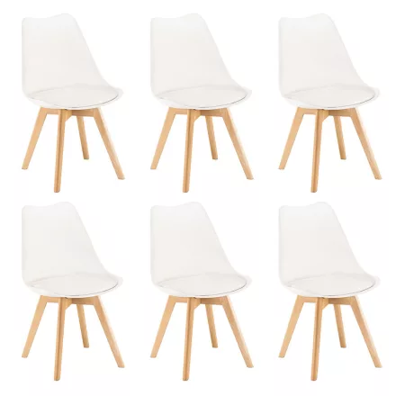Silla étkezőszék 6 db fehér színben
