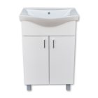 Viva STYLE Ekonomik 65 lábon álló 2 ajtós fürdőszobabútor Sanovit ALBATROS 10065 mosdóval 64,5x46,5