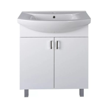 Viva STYLE Ekonomik 75 lábon álló 2 ajtós fürdőszobabútor Sanovit ZENON 6075 mosdóval 75*50