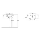 Viva STYLE Ekonomik 45 lábon álló 2 ajtós fürdőszoba bútor Sanovit ZENON 6045 mosdóval 45 x 40 cm