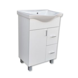   Viva STYLE Bianka 55 lábon álló fürdőszobabútor 2 fiókos Sanovit ALBATROS 10055 mosdókagyló 55x45 cm