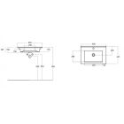 Viva STYLE Karina 65 lábon álló fürdőszobabútor 3 fiókos Sanovit ATRIA 9065 mosdóval 65 x 45,5 cm