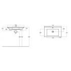 Viva STYLE Karina 75 lábon álló fürdőszobabútor 3 fiókos Sanovit ATRIA 9075 mosdóval 75 x 45,5 cm