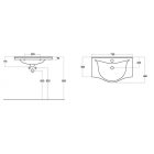 Viva STYLE Bianka 80 lábon álló fürdőszobabútor 3 fiókos Sanovit ALBATROS 10080 mosdóval 80 x 46 cm