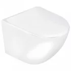 Delos WH fehér mély öblítésű perem nélküli fali rimless WC soft-close ülőkével