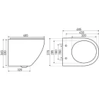 Delos WH fehér mély öblítésű perem nélküli fali rimless WC soft-close ülőkével