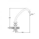 Zegor króm álló kétkaros kerámiabetétes mosdó csaptelep DFR4-A722