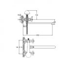 Zegor króm fali kétkaros kerámiabetétes kád és mosdó töltő csaptelep zuhanyszettel DFR7-B722
