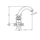 Zegor króm álló kétkaros kerámiabetétes mosdó csaptelep DML1-A827