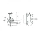 Zegor króm fali kétkaros kerámiabetétes kádtöltő csaptelep zuhanyszettel DML3-A827