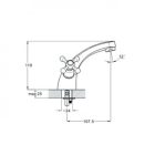 Zegor króm álló kétkaros kerámiabetétes mosdó csaptelep DMT1-A722