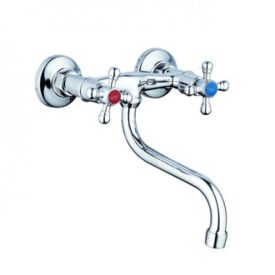   Zegor króm fali kétkaros kerámiabetétes mosogató csaptelep DMX12-A605