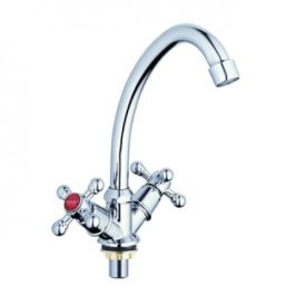   Zegor króm álló kétkaros kerámiabetétes mosogató csaptelep DMX4-A605