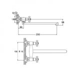 Zegor Króm fali kétkaros kerámiabetétes mosogató csaptelep