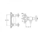 Zegor króm fali kétkaros kerámiabetétes zuhany csaptelep zuhanyszettel